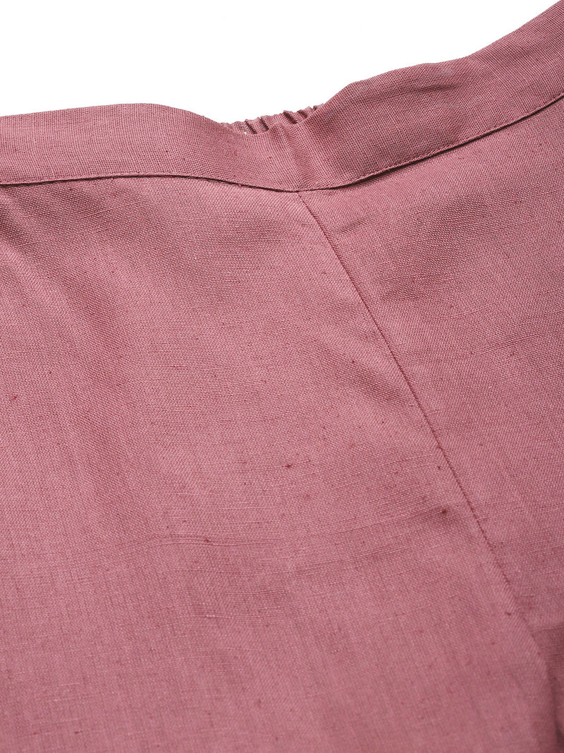 Women's Cotton Pants - Double Pockets, Adjustable Waist, and Ankle-Length Fit