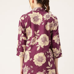 Versatile Collared top with 3/4 Sleeves for Women – Elegant & Casual