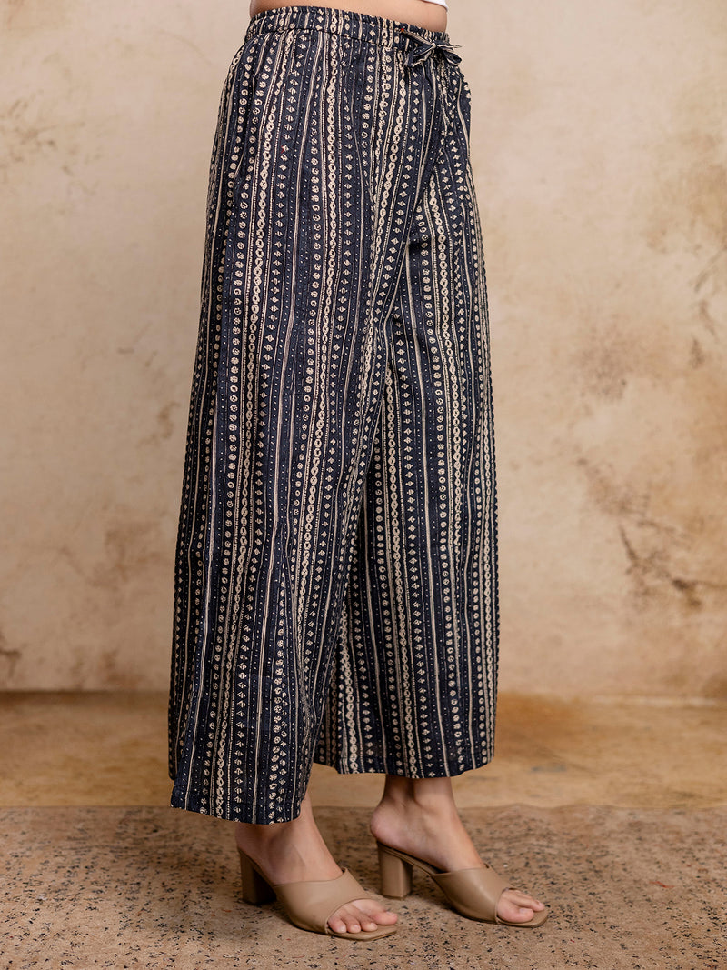 Women’s Elegant Cotton Printed Palazzos | Breathable & Flowy Fit