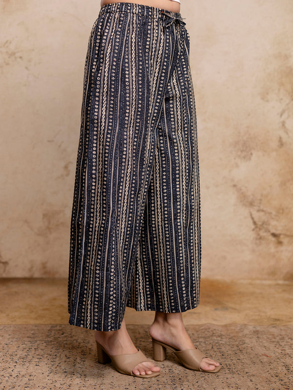 Women’s Elegant Cotton Printed Palazzos | Breathable & Flowy Fit