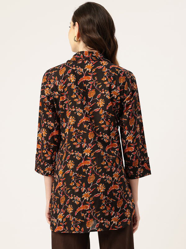 Versatile Collared top with 3/4 Sleeves for Women – Elegant & Casual