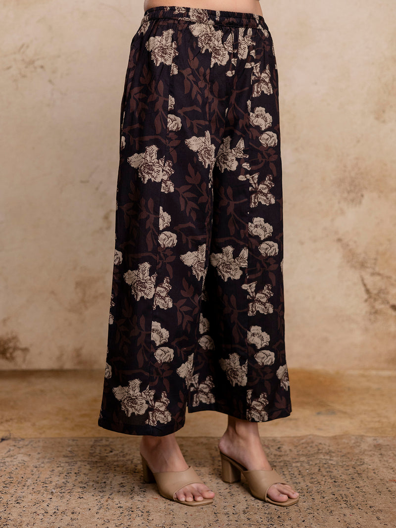 Women’s Elegant Cotton Printed Palazzos | Breathable & Flowy Fit