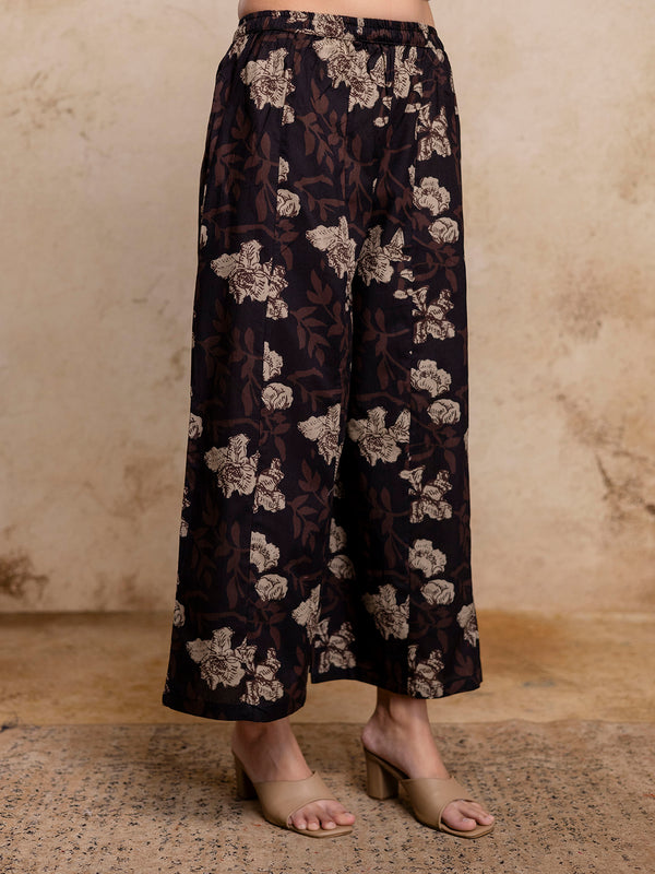Women’s Elegant Cotton Printed Palazzos | Breathable & Flowy Fit