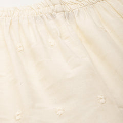 Beige Palazzos | Embroidered Elegnace With Elastic Waist & Single Pocket