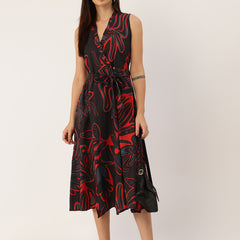 Floral Wrap Angrakha Dress – Lightweight Sleeveless Cotton Perfection