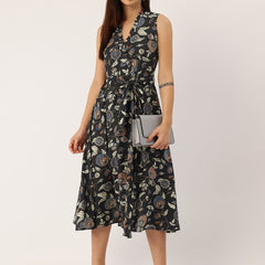 Floral Wrap Angrakha Dress – Lightweight Sleeveless Cotton Perfection