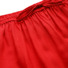 Women's Culottes | Calf-Length Pants with Double Pockets & Elastic Waistband