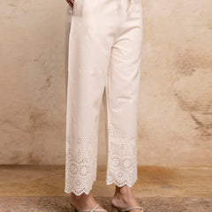 Women’s Cotton Embroidered Wide-Leg Palazzos | Soft, Breathable & Elegant