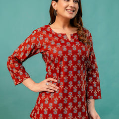 Elegant Printed top – Soft Cotton, Everyday Style, Sizes S–XXL.