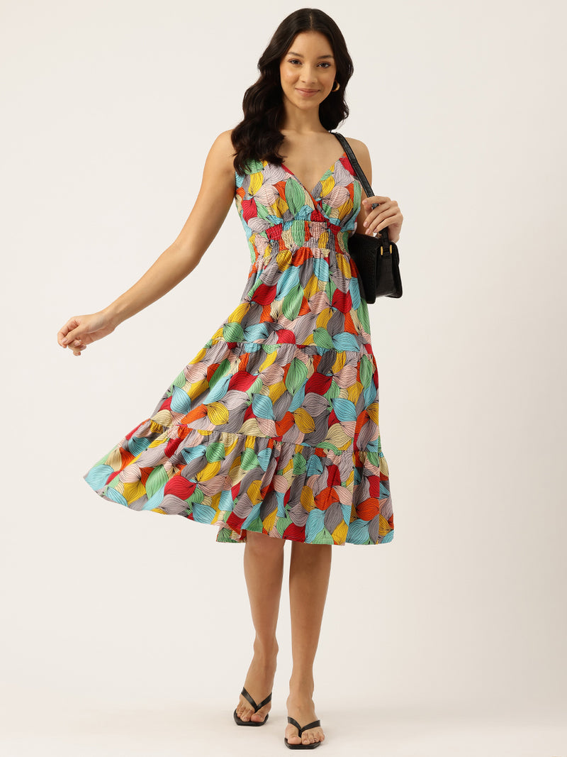 Women’s Floral Print Rayon Flared Dress | Soft & Lightweight | Casual Fit | Sizes XS–XXL