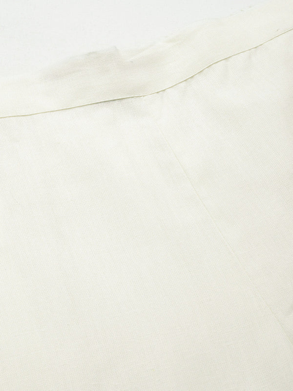 Cotton Pants - Double Pockets, Adjustable Waist, and Ankle-Length Fit