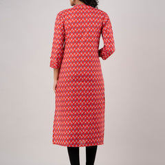 Feranoid Straight Knee Length Grey Colour Kurta For Women