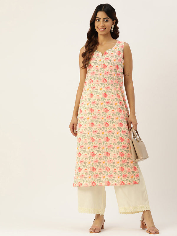 V-Neck Long Kurti
