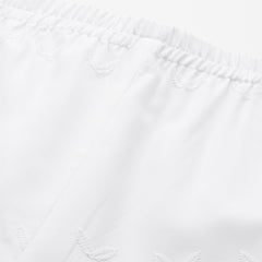 White Embroidered Palazzos–Fully Lined, Elastic Waist & Ankle-Length with Side Pocket
