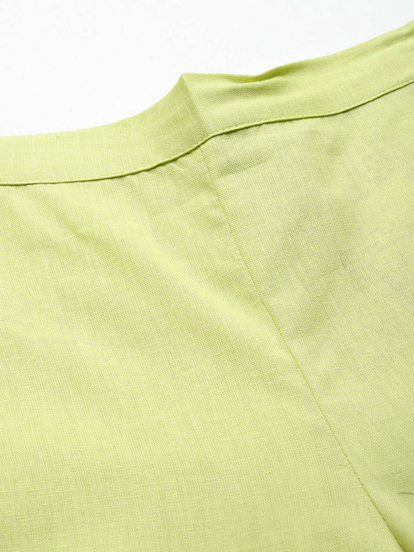 Cotton Pants - Double Pockets, Adjustable Waist, and Ankle-Length Fit