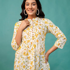 Tunic – Mandarin Collar, 3/4 Sleeves, Flattering Fit (Sizes S–XXL)