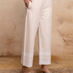 Women’s Cotton Embroidered Wide-Leg Palazzos | Soft, Breathable & Elegant