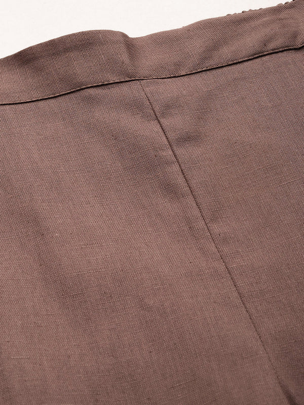 Cotton Pants - Double Pockets, Adjustable Waist, and Ankle-Length Fit