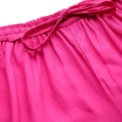 Women's Culottes | Calf-Length Pants with Double Pockets & Elastic Waistband