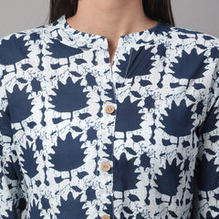 Women Flared White Designer Short Kurti