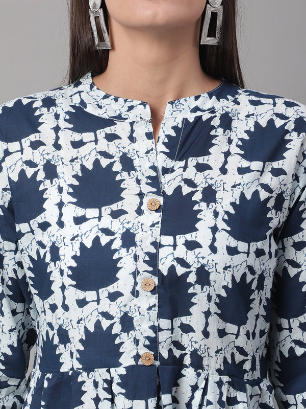 Women Flared White Designer Short Kurti