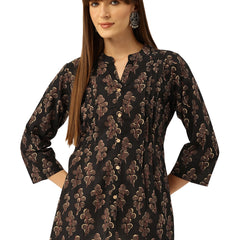 Elegant Mandarin Collar Printed Tunic – Stylish & Comfortable, Sizes