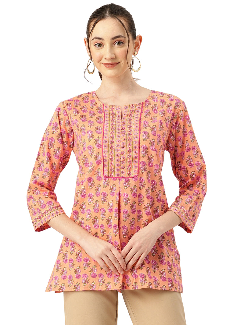 Elegant V-Cut Kurti for Effortless Style and All-Day Comfort,