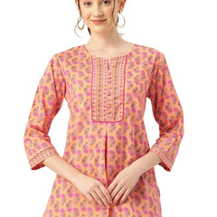 Elegant V-Cut Kurti for Effortless Style and All-Day Comfort,