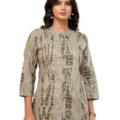 Elegant Mandarin Collar Printed Tunic – Stylish & Comfortable, Sizes
