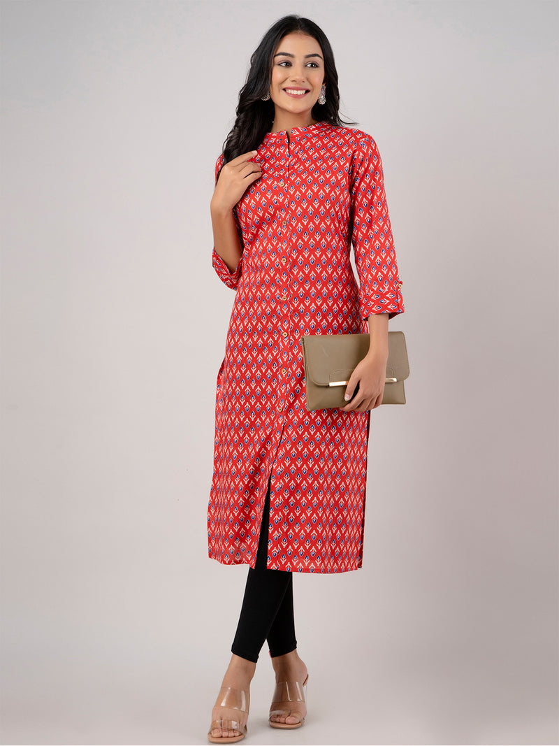 Feranoid Straight Knee Length Grey Colour Kurta For Women