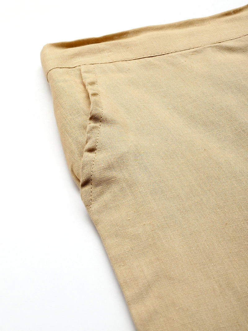 Cotton Pants - Double Pockets, Adjustable Waist, and Ankle-Length Fit