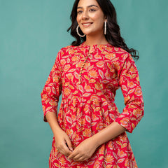 Top – Mandarin Collar, 3/4 Sleeves, Flattering Fit (Sizes S–XXL)