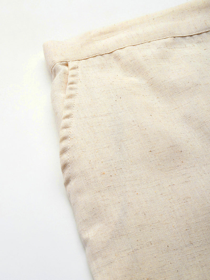 Cotton Pants - Double Pockets, Adjustable Waist, and Ankle-Length Fit