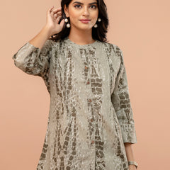 Elegant Mandarin Collar Printed Tunic – Stylish & Comfortable, Sizes