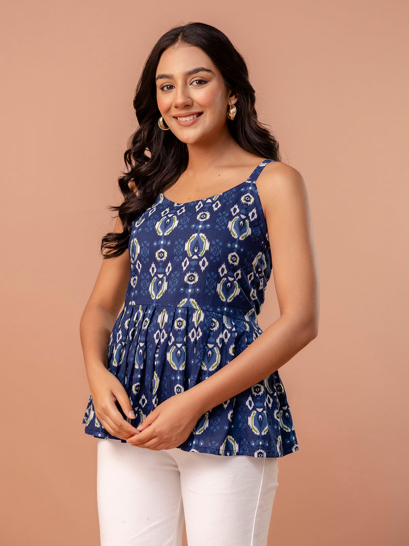 Strappy Peplum Top – Flattering Fit, All-Day Comfort, Sizes XS–XXL.