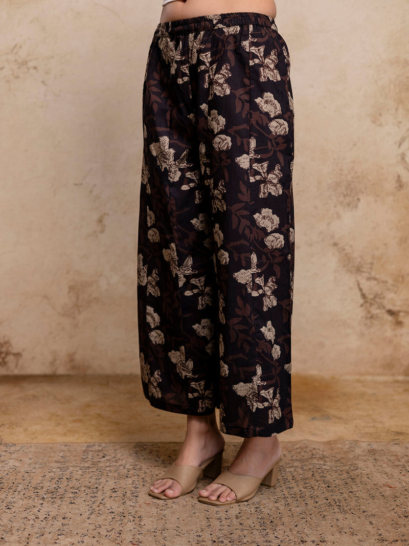 Women’s Elegant Cotton Printed Palazzos | Breathable & Flowy Fit