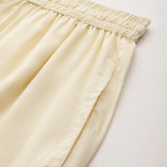 Women's Culottes | Calf-Length Pants with Double Pockets & Elastic Waistband