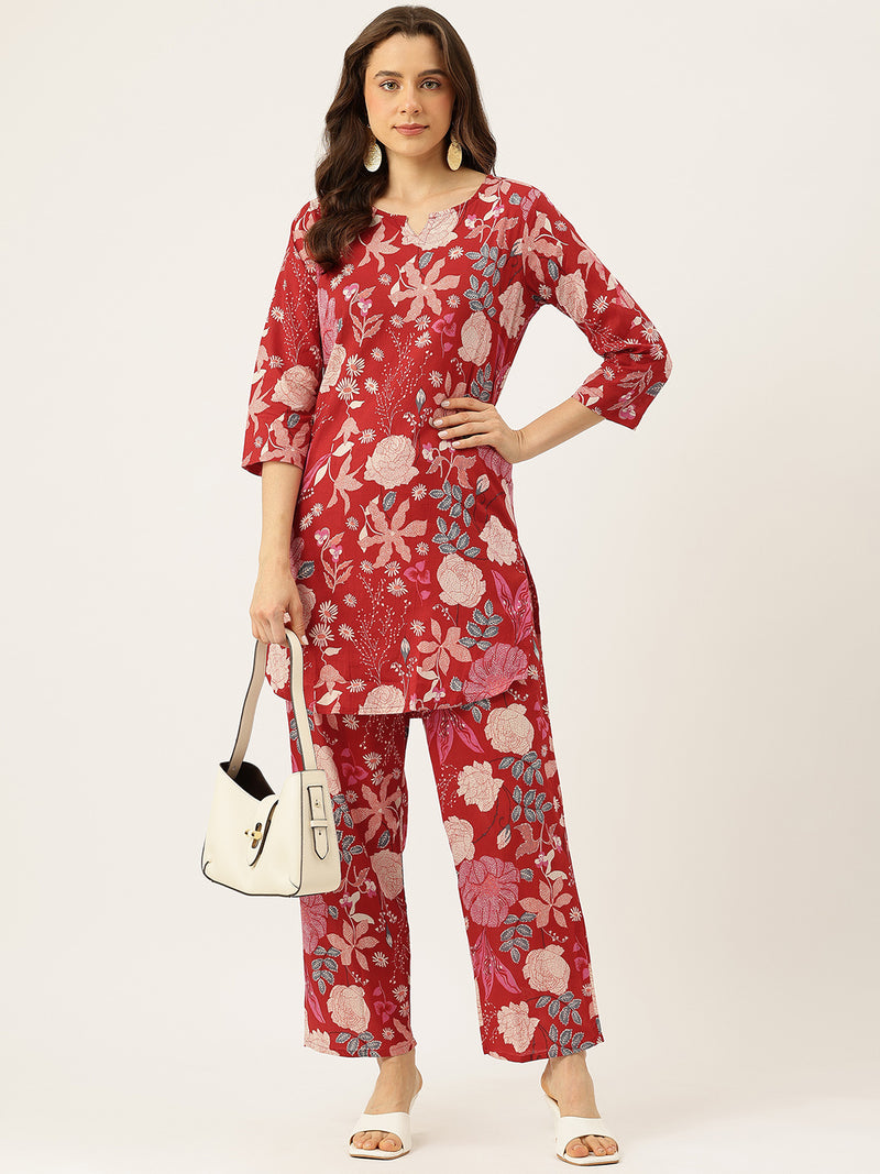 Floral Printed Cotton Co-Ord set – Breezy Prints, Chic Fit