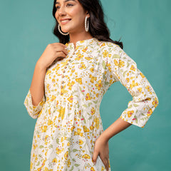Tunic – Mandarin Collar, 3/4 Sleeves, Flattering Fit (Sizes S–XXL)