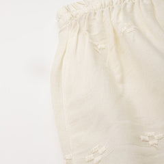 Beige Palazzos | Embroidered Elegnace With Elastic Waist & Single Pocket