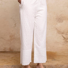 Graceful Rayon Embroidered Palazzos with Elegant Wide-Leg Fit