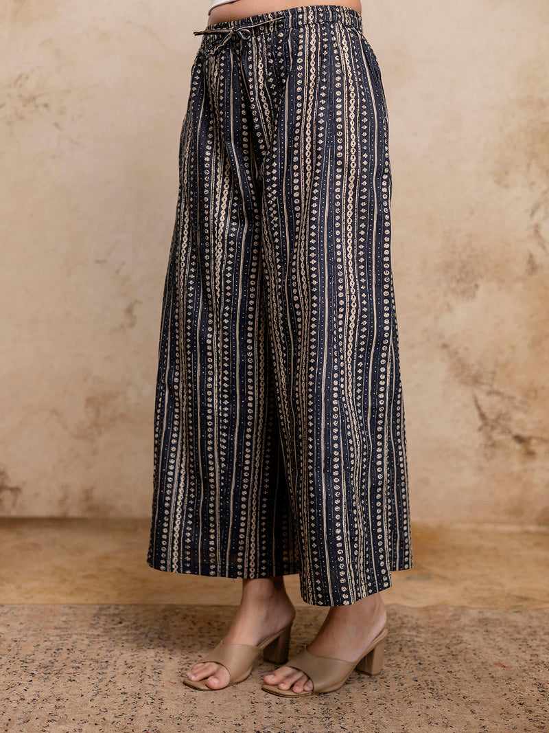 Women’s Elegant Cotton Printed Palazzos | Breathable & Flowy Fit