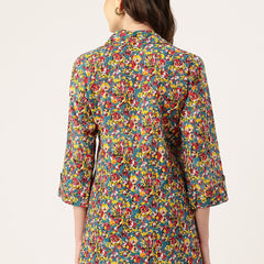 Versatile Collared Shirt with 3/4 Sleeves for Women – Elegant & Casual