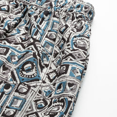 Blue Trendy Women's Blue Printed Cotton Palazzos - Elasticated Waist & Ankle-Length Fit