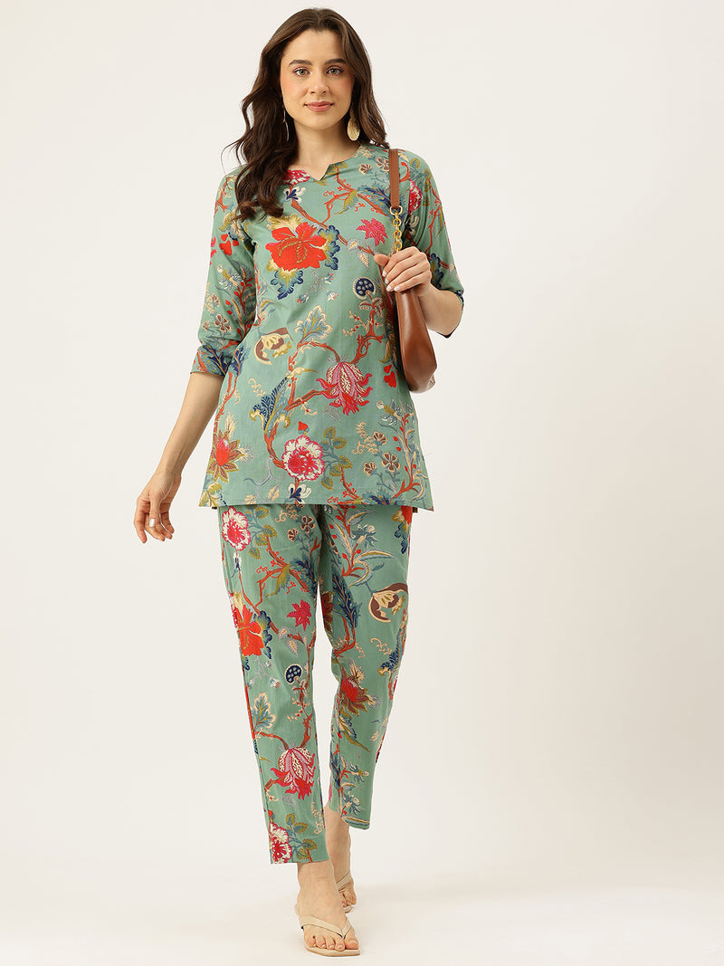 Printed Cotton Kurti & Pant Set – Breezy Prints, Chic Fit