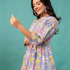 Tunic – Mandarin Collar, 3/4 Sleeves, Flattering Fit (Sizes S–XXL)