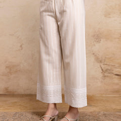 Women’s Cotton Embroidered Wide-Leg Palazzos | Soft, Breathable & Elegant