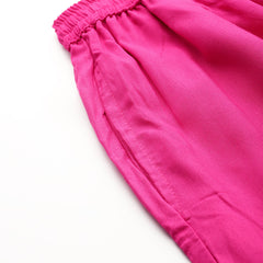 Women's Culottes | Calf-Length Pants with Double Pockets & Elastic Waistband