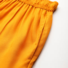 Women's Culottes | Calf-Length Pants with Double Pockets & Elastic Waistband