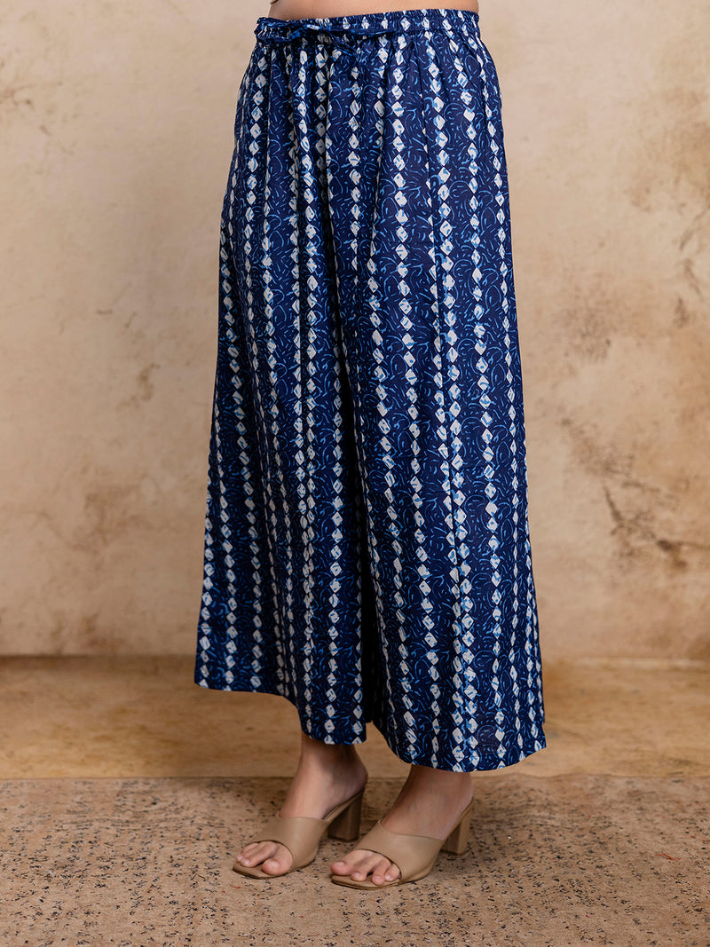 Women’s Elegant Cotton Printed Palazzos | Breathable & Flowy Fit
